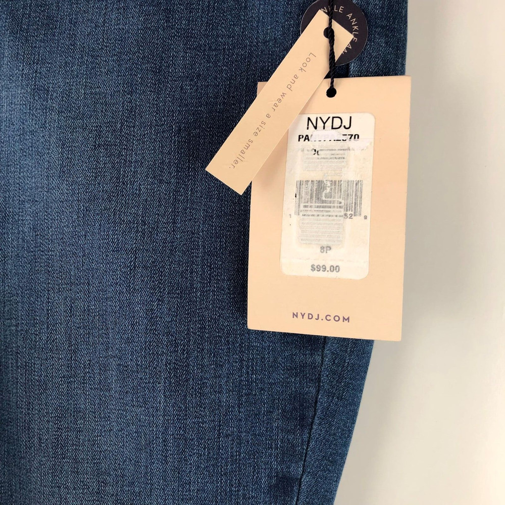 Not Your Daughter's Jeans Pull On Skinny Ankle Jeans Blue NYDJ Women's Size 8P 8 - Picture 3 of 7
